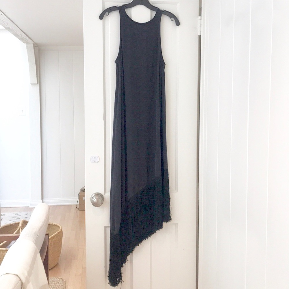 Zimmermann | Black Sleeveless Fringe Dress - 0